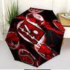 Geometry Dash Print Automatic Open Close Umbrella, Portable Foldable Umbrella, for Outdoor Commute Camping Trip, Ideal Birthday Gift