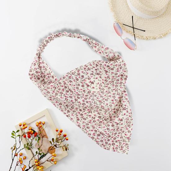 Frauen Stirnband dekorative Polyester Sommer Blumendruck elastische Haar Schal Haar-Accessoires