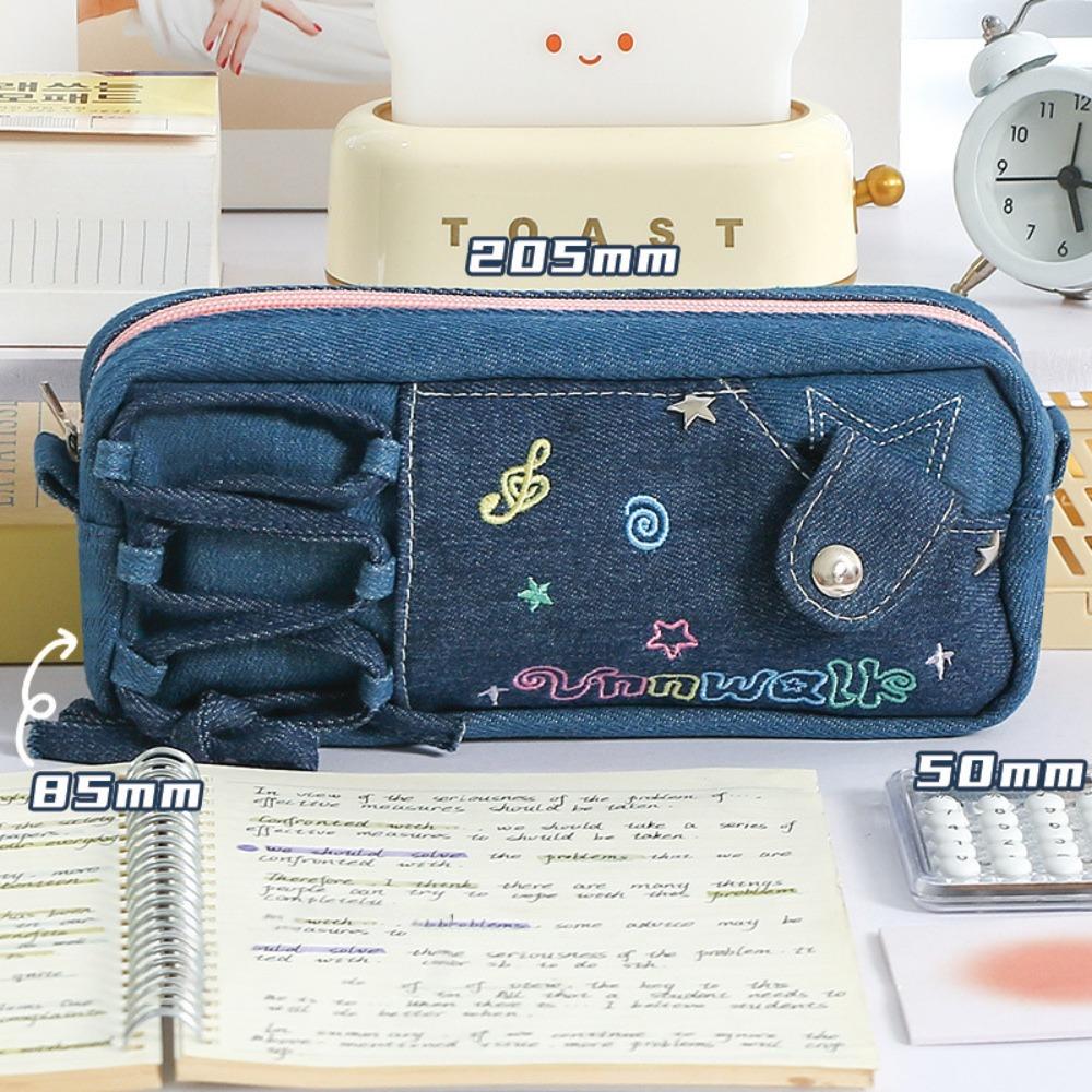 Large Capacity Pen Bag Zipper Stationery Organizer INS Pencil Case  Students