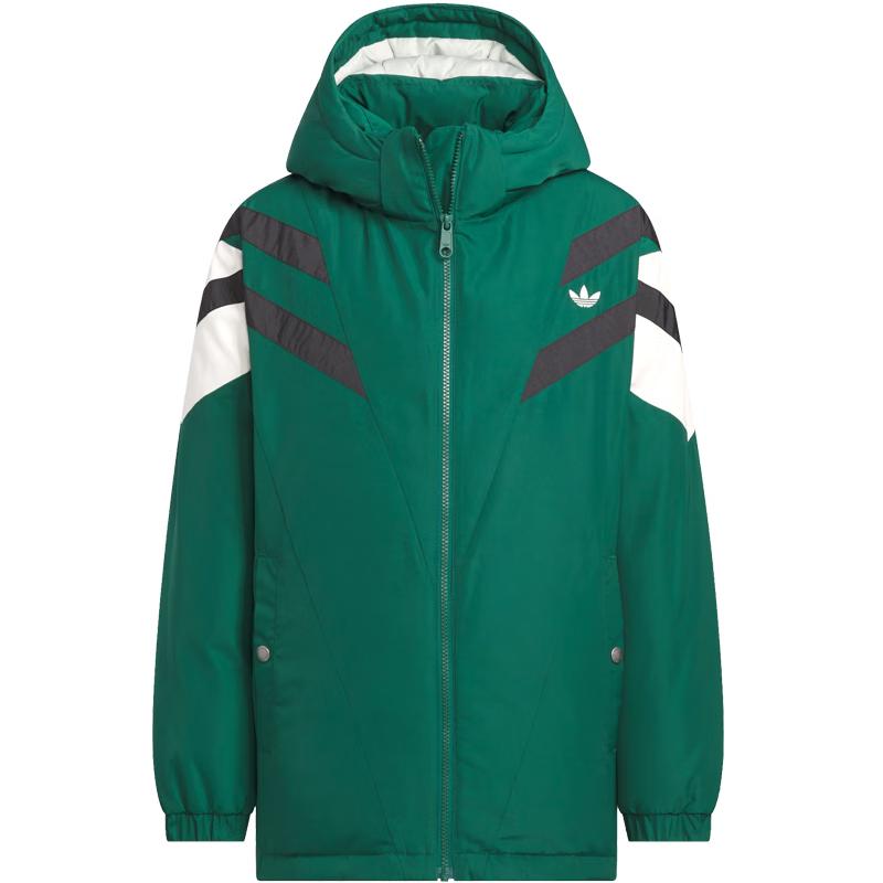 Adidas Boys Trefoil Hooded Down Jacket 140