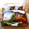 Science Fiction Enchanted Castle Bedding Set Single Twin Full Queen King Size Bed Set Adult Kid Bedroom Duvetcover Sets