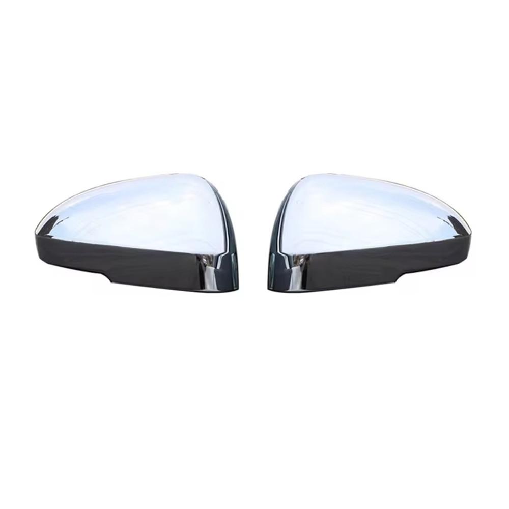 For Mitsubishi Outlander  ABS Car Rearview Side Mirror Cover Wing Cap Exterior Door Housing Shell Trim Adhesive Sticker