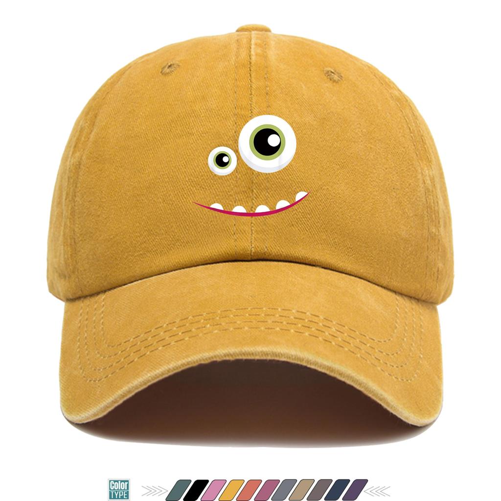 pc Monster Eye Pattern Printed Truck Hat Comfortable And Breathable Stylish And Attractive Cartoon Game Black Classic Papa H
