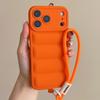 Wrist Strap Cord Down Jacket Silicone Case For For Iphone 17 16 1 14 13 12 11 Pro Max XR XS X 7 8 Plus Camera Protection Soft Cover