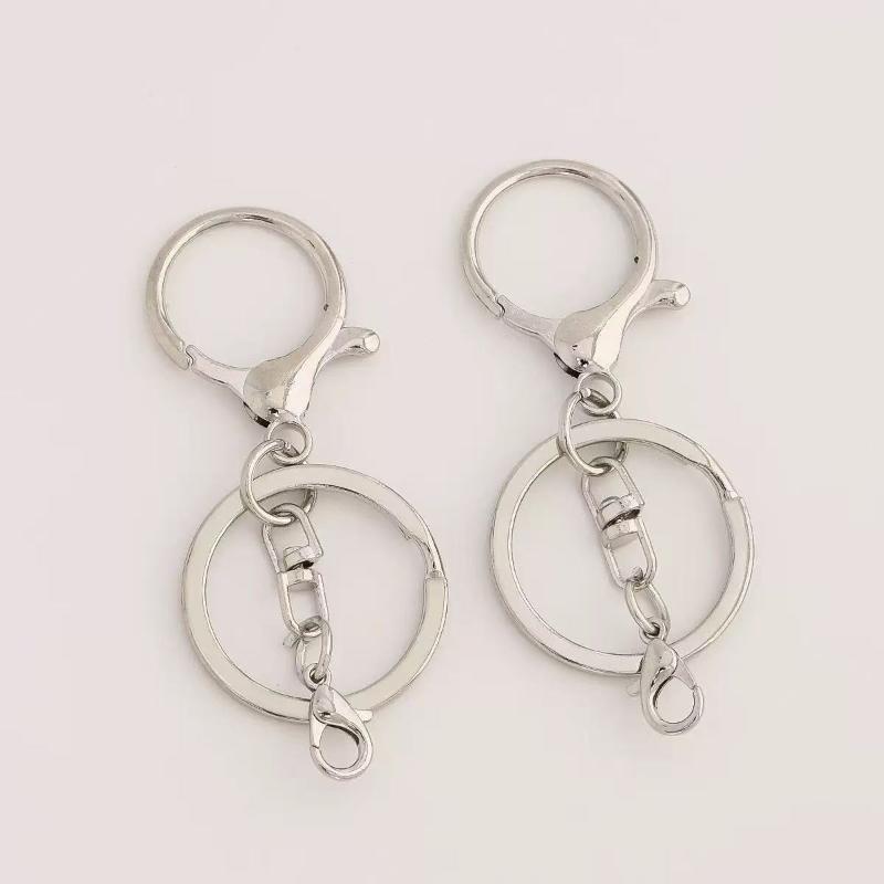 10Pcs Heavy Duty Metal Keychain Lobster Claw Swivel Clips with Key Ring for Purse Strap Attachment