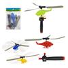6pcs/set Pull String Helicopter Toy Random Color Recommended for Children 3 and Up Wonderful for Outdoor Fun Gatherings