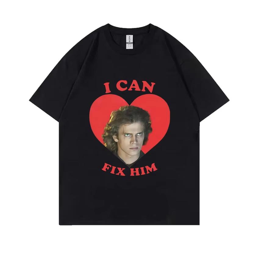 

I Can Fix Him Anakin Skywalker Graphic T-shirt Men Women Clothing Casual Cotton T Shirts Male Hip Hop Fashion Oversized Tshir... S разноцветный