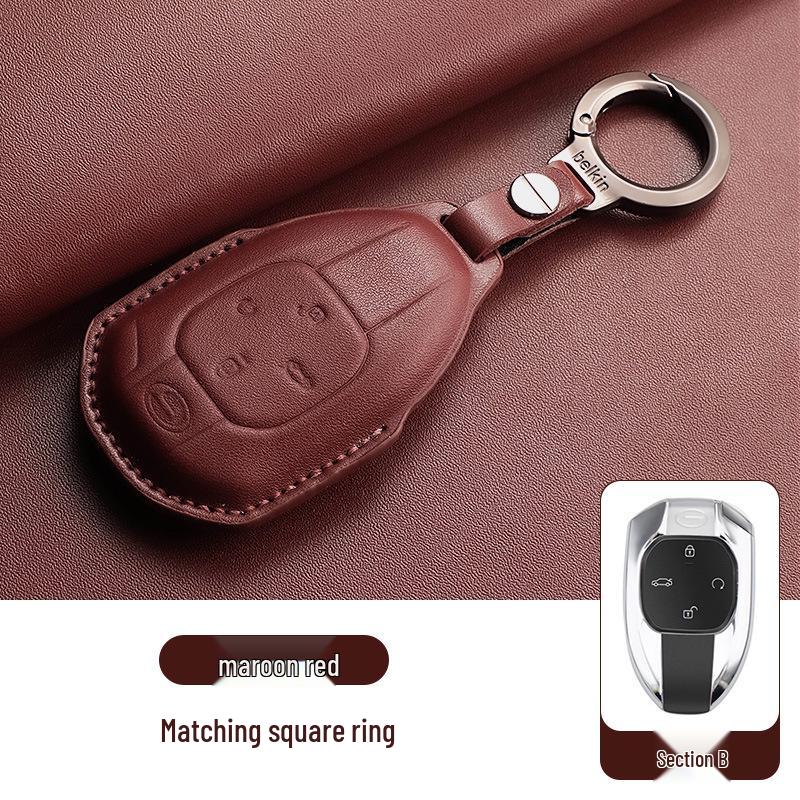 Genuine Leather Key Cover for GAC Trumpchi GS4, GS3, GS8, M8 - Hot Seller