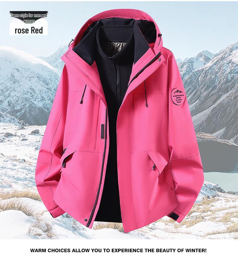 Wysokiej jakości wiatroszczelny, wodoodporny zestaw kurtek szturmowych 3 w 1 dla par