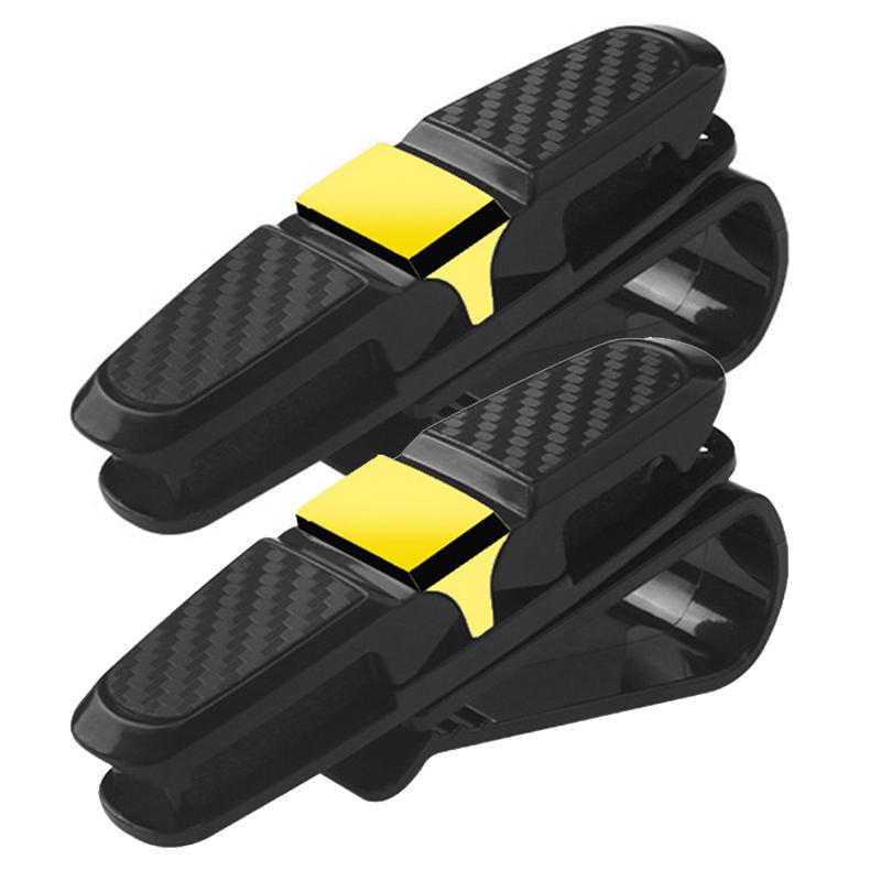 1/2Pcs Universal Auto Sun Visor Glasses Fastener Clip Holder Sunglasses Eyeglasses Ticket Card Bracket Car Interior Accessories