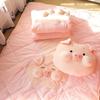 Quilt Velvet Warmer Pink Pig Foldable 2In1 Pillow Blanket Home Car Travel Sofa Bed Students Office Nap Cute Kids Cushion Blanket