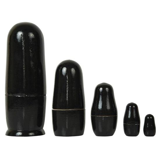 Set of 5 Owl Dolls Handmade Wooden Nesting Dolls Good Showpiece and Nice Gifting Idea 15.24 Cm