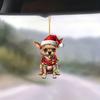 Playful Cartoon Acrylic Dog Christmas Car Decoration For Fun And Festive Look Vehicle
