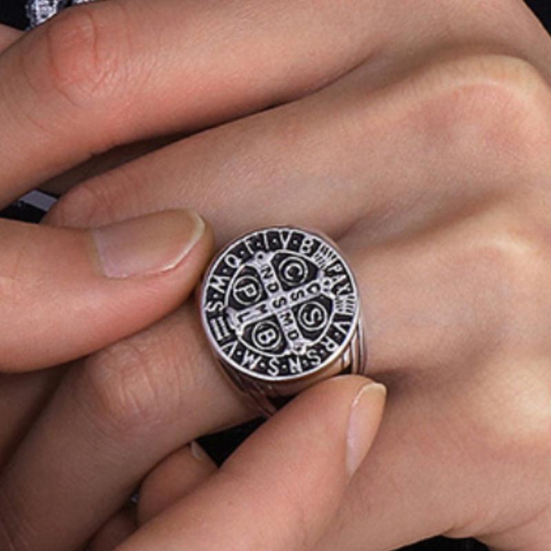 Vintage Viking Rune Ring for Men Stainless Steel Protection Amulet Jewelry Gift Norse Mythology