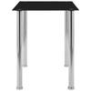 Dining Table Black 120 X 60 X 75 Cm Tempered Glass