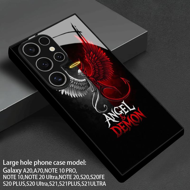 כיסוי טלפון עם דוגמה דו-ממדית עבור Samsung S26 S25 S24 S23 S22 S21 S20 A56 A36 A16 כיסוי מגן מזכוכית מחוסמת