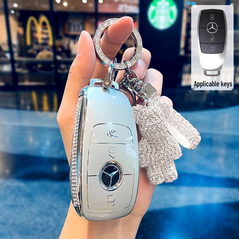 Mercedes Key Cover: C-Class, E-Class, GLC300, A200 - Elegant Design for Models C260L, E300L, C200L.