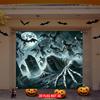 [2D FLAG NOT 3D] 1 Piece, a Terrifying Halloween Garage Door Cover Flag.zyc