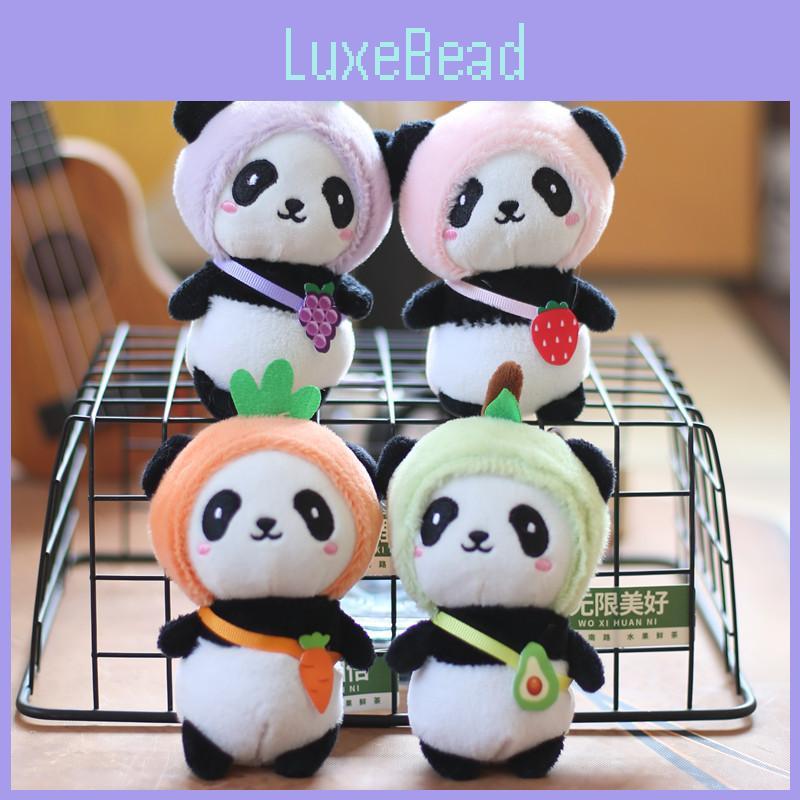 Adorable Plush Panda Keychain Soft Pp Cotton Stuffed Animal Bag Pendant Cute Toy