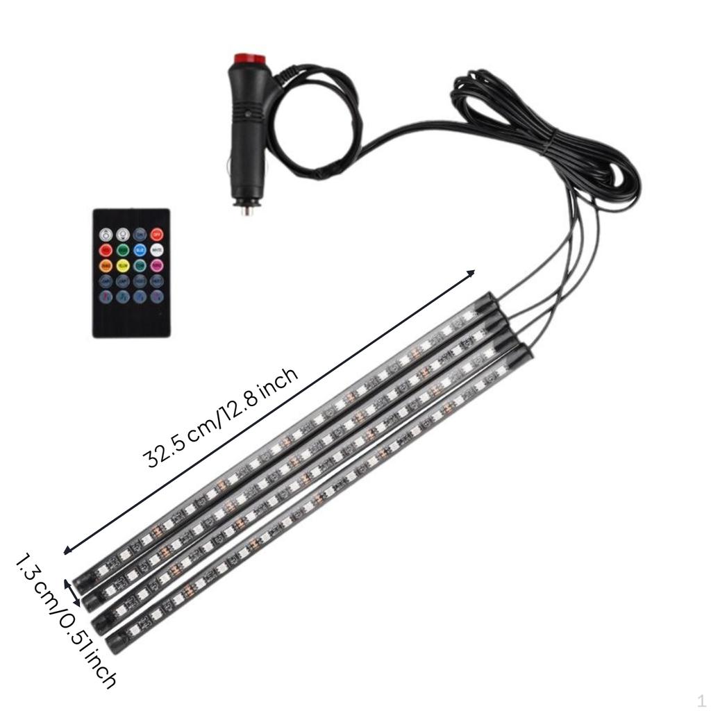 Car interior ambient lighting, RGB light strip, Universal Serial Bus, music sync, no wiring 8 Colors