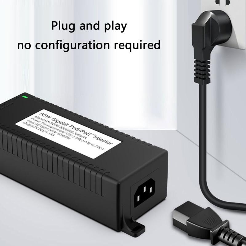 POE Injector Power Over Ethernet Adapters For Security Cameras And Aps Networking Devices With Overloads Protections