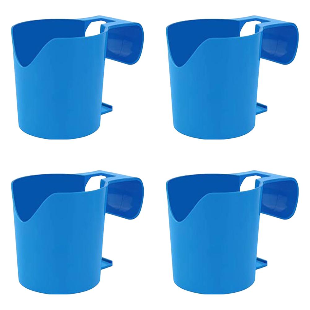 

- Pool Cup Holder No Punching Pool Storage Rack Reusable Holder for Drinks (Blue