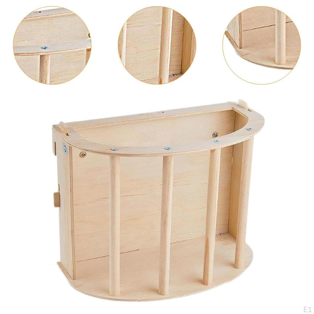 Králičí krmítko na seno Dřevěný stojan Snadná instalace Držák na trávu Dávkovač krmiva pro králíčka křečka