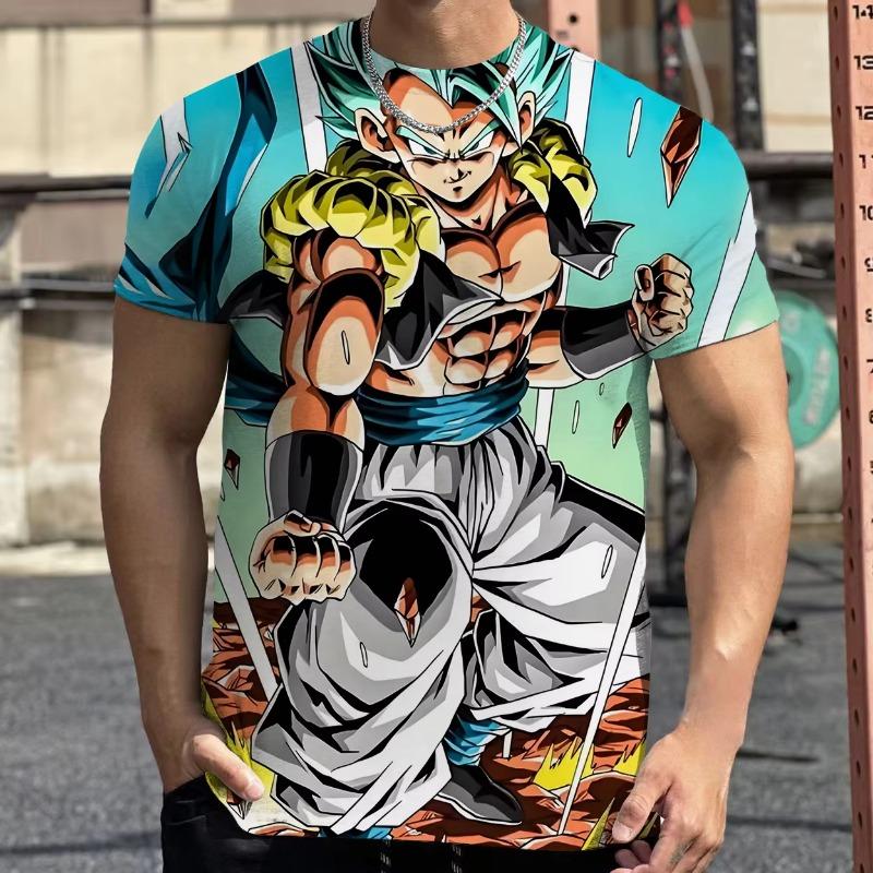2026 Summer Dragon Ball T Shirt Kids Tops Tee Anime Figures Son Goku Super Saiyan XXS