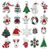 20-Piece Christmas Oil Drop Jewelry Set: Santa, Snowman, Bell, Elk Bracelets & Pendants