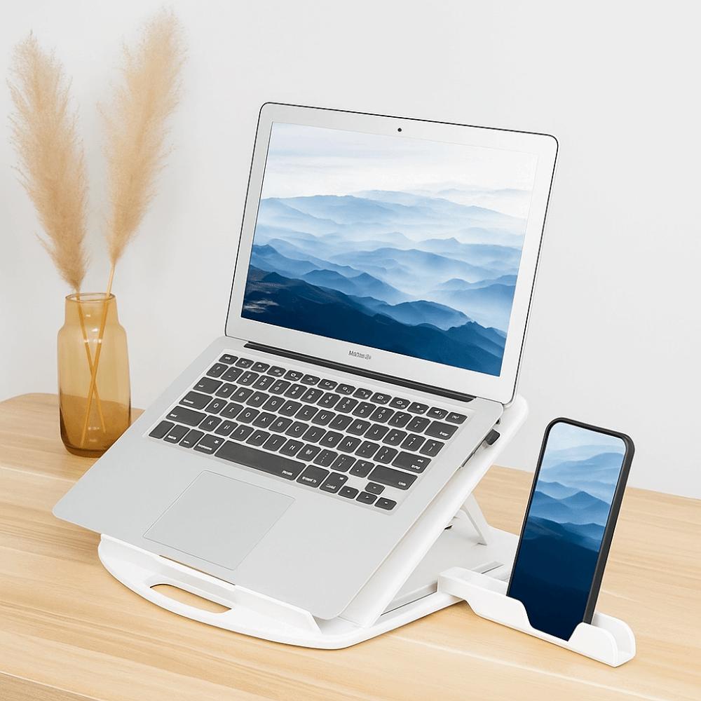 With Phone Holder Desktop Holder Foldable Ergonomic Laptop Riser Laptop Stand  Watching TV