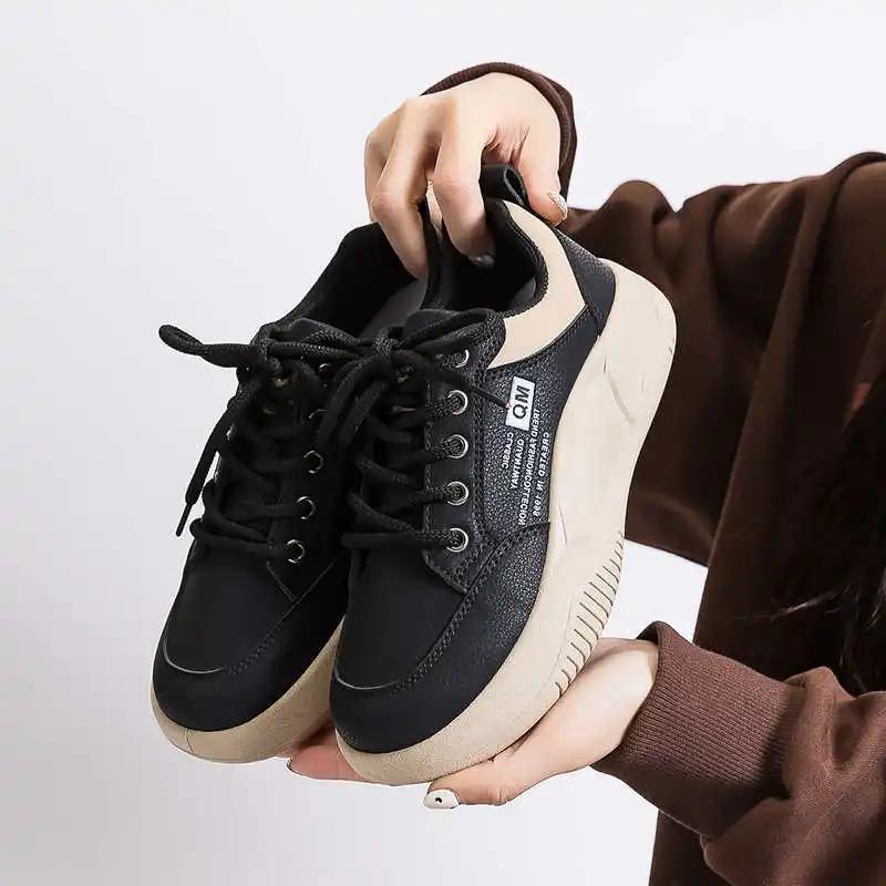 Demi-season Brown Shoes Woman Sneakers Loafers Boots To Shoes 34 Size For Women Sports Festival Drop Shipping Dropshiping