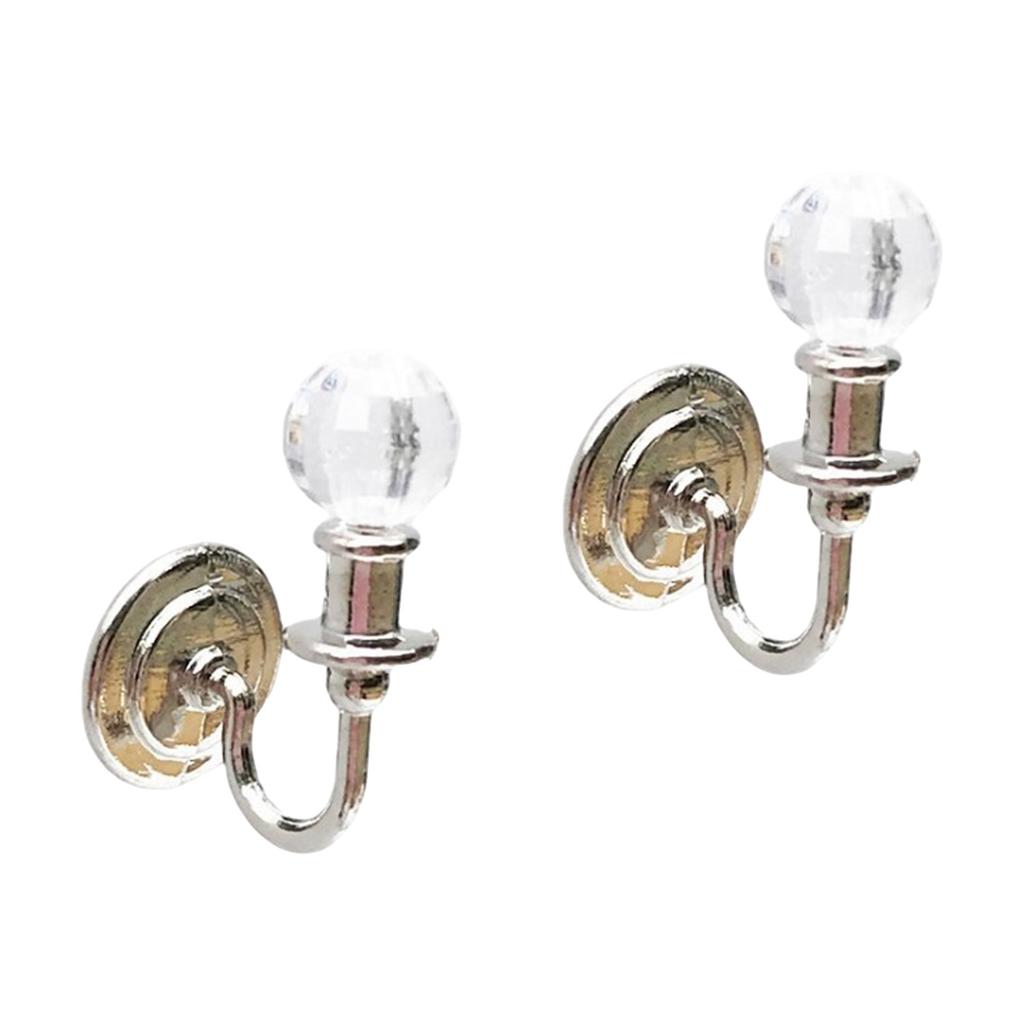 Elegant Dollhouses Lighting Elegant 1 12 Scale Crystal and Metal Actylic Wall Lamps Portable for Craft Enthusiasts