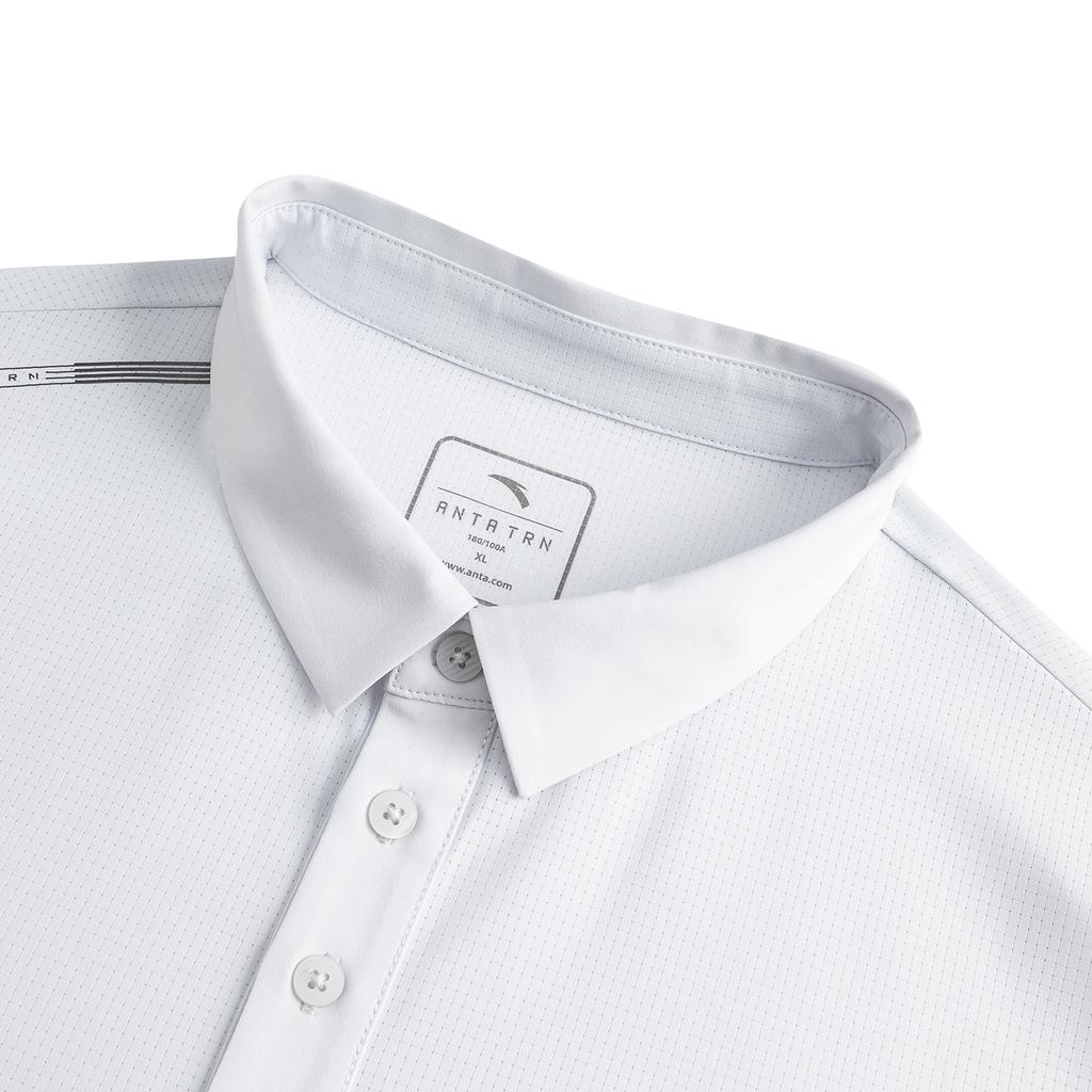 Anta Training Series Short Sleeve Polo Shirt Summer 2026 Men Tops Sand-Gray 952627118-2