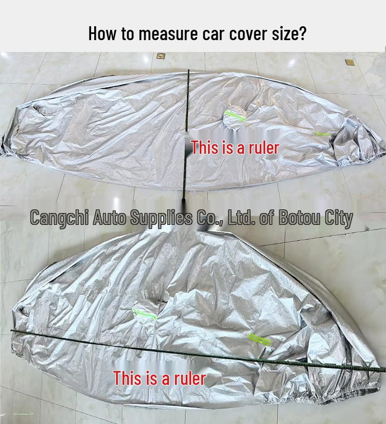 Cotton-Insulated Car Cover with Sun Protection, Aluminum Foil Layer, Universal Fit
