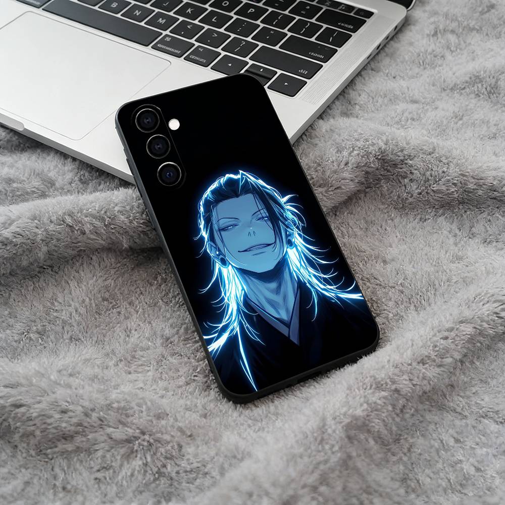 

J-J-ujutsu Kaisen-S-uguru- Geto Soft Silicone phone Case for Samsung Galaxy A73/A71/A72/A70/A53/A52/A51 - Black Samsung a31