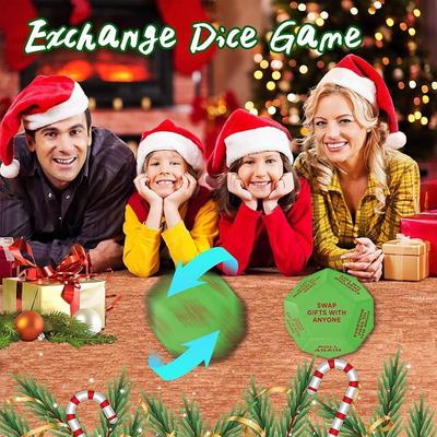 2Pcs Personalized Creative Santa Claus Gift Exchange Dice, Halloween Christmas Gift