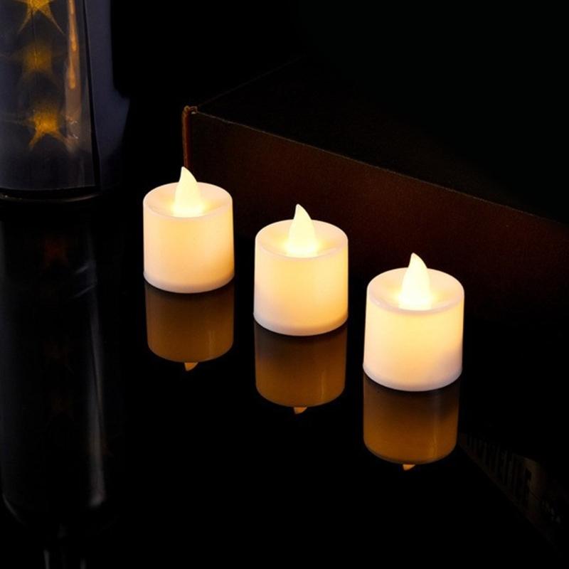 Set of 24 Flameless LED Candlelight Battery Power Lights for Wedding Party Home Decoration Candle Lamp Centerpieces
