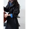Johnature Herbst Britischer Minimalistischer Trenchcoat Damen Modisch Lässig Lang Vielseitiger Trench