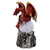 Dragon Egg Resin Ornament with LED Light Halloween Home Decoration Fly Dragon Night Light Sculpture Desk Accessories