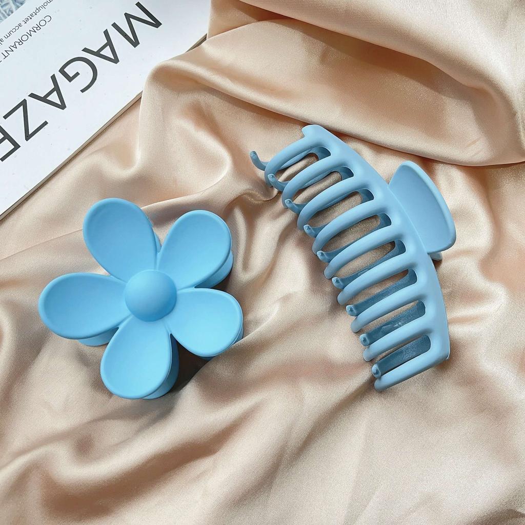 2 Pack 4.3 Inch Large Hair Clips Neutral Color Hair Claw for Women Thin Thick Curly Hair Matte Claw Clips Strong Hold Jaw Clip