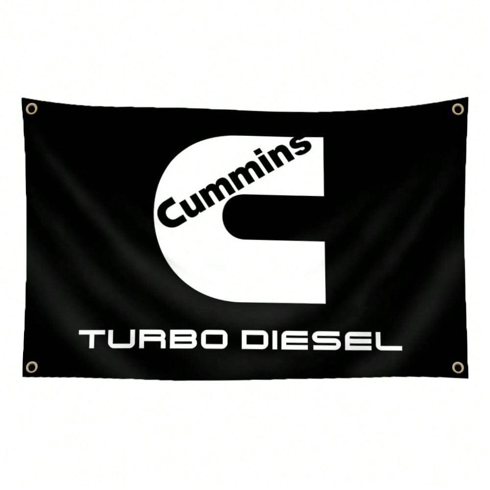 

Cummins Flag Banner Multiple Sizes Digital Print Engine Logo Heavy Duty Polyester Garage Man Cave Outdoor Indoor Decor 74x94cm(29x37in)