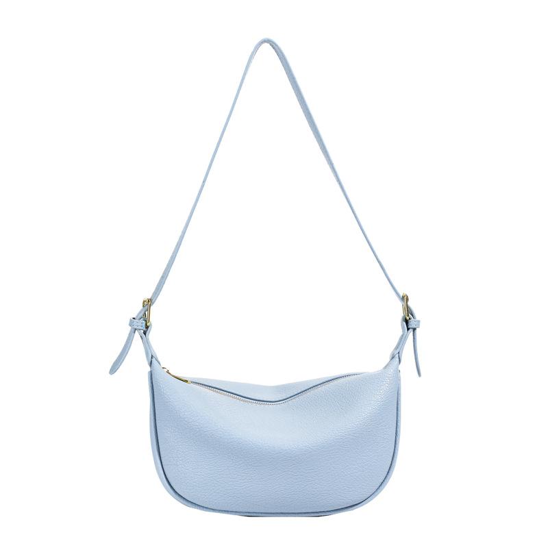 2025 new simple style casual light texture shoulder tote bag fashionable versatile commuter style solid color messenger bag