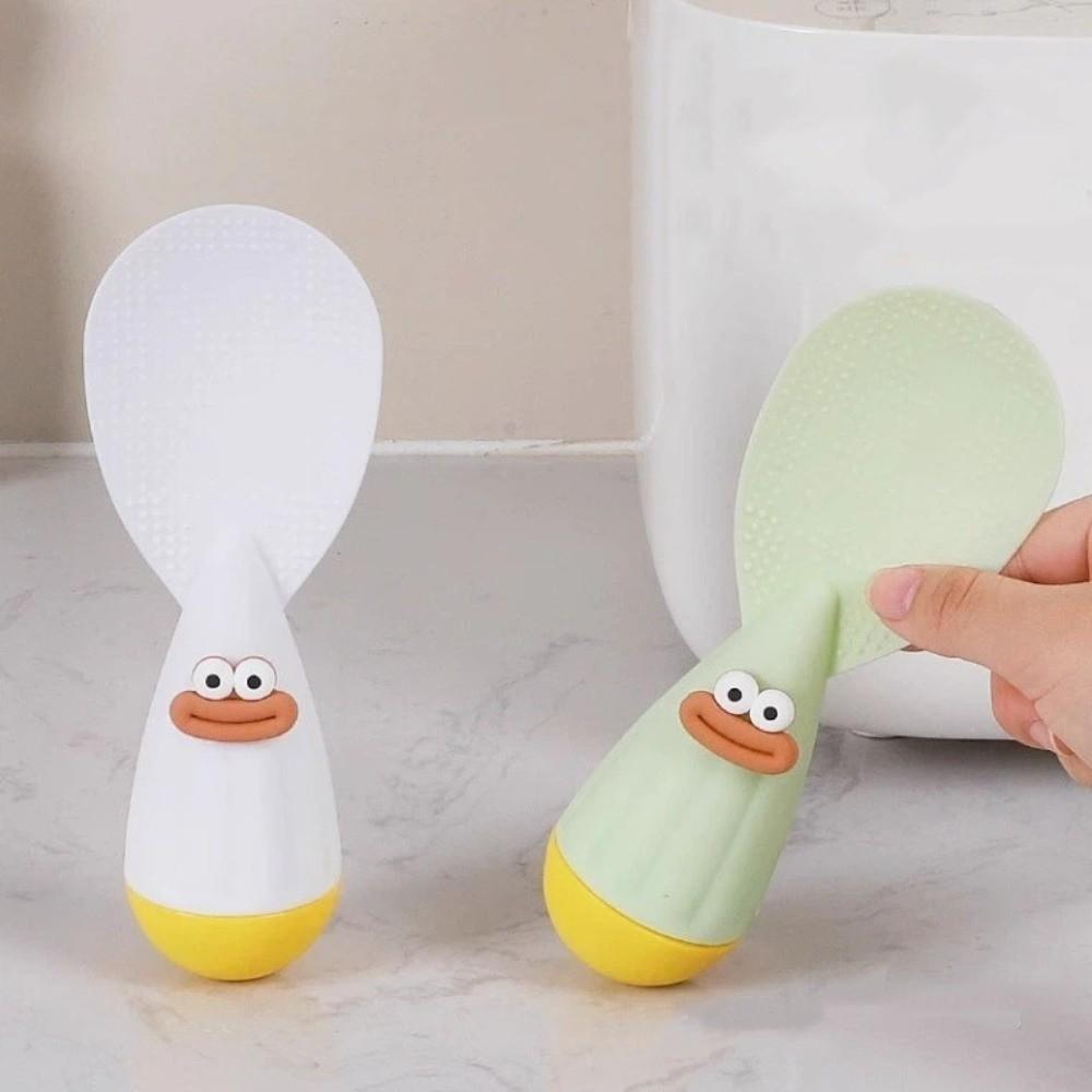 Kissing Sausage Lips Rice Spoon Non-Slip Stand-Up Design Rice Cooker Spoon Cartoon Non-stick Rice Shovel Kitchen Gadgets