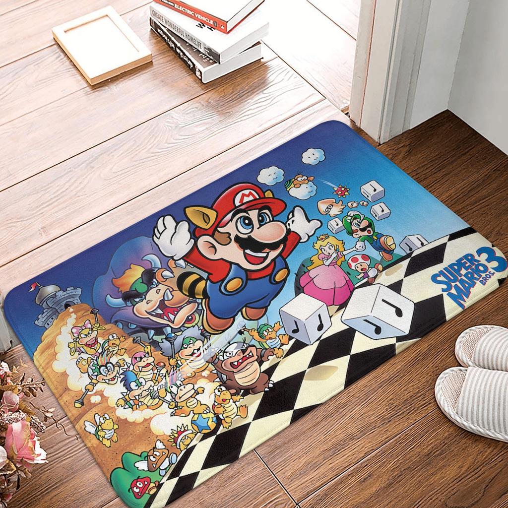 M-Marios Super Bros Front Door Floor Entrance Mat Outdoor Bathroom Kitchen Doormat Garden Carpet Rug