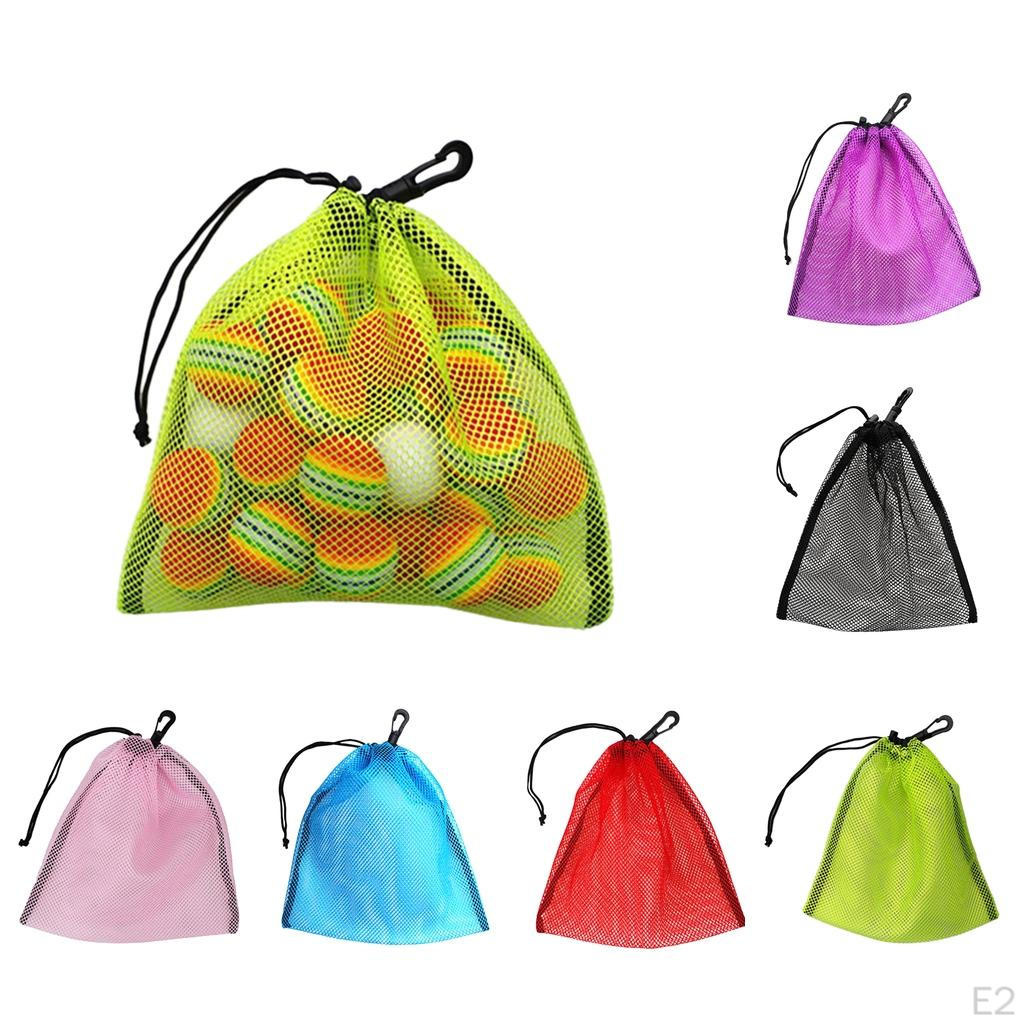 Ball Net Mesh Carrying Bag with Snap Hook for Tennis Balls, Golf Table Cm