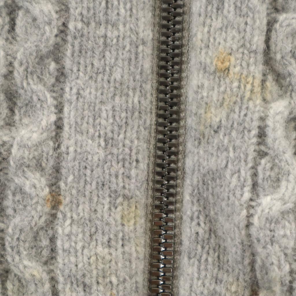 mila schon Quilted switching Knit jacket 48 gray Men's Used