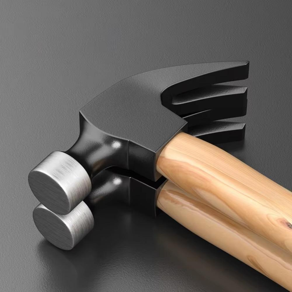 Multi Function Mini Hammer Smashing Walnut Round Head Wooden Handle Hammer Car Escape Tool Hand Hammer 0.25-0.75kg Claw Hammer