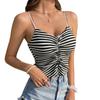 Sexy female new product chest wrap sleeveless hollow striped pleated backless thin European and American suspenders, tops