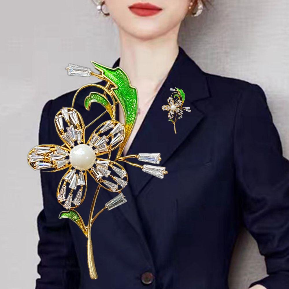 

Женская брошь-булавка с цветочным цирконом высокого класса - Универсальный аксессуар для украшения корсажа, Идеальный подарок для мамы