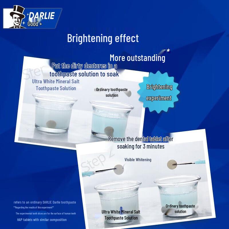 Darlie Hawley Micro-molecule Super White Toothpaste with Charcoal Brush